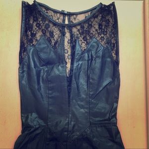 Verducci black leather dress